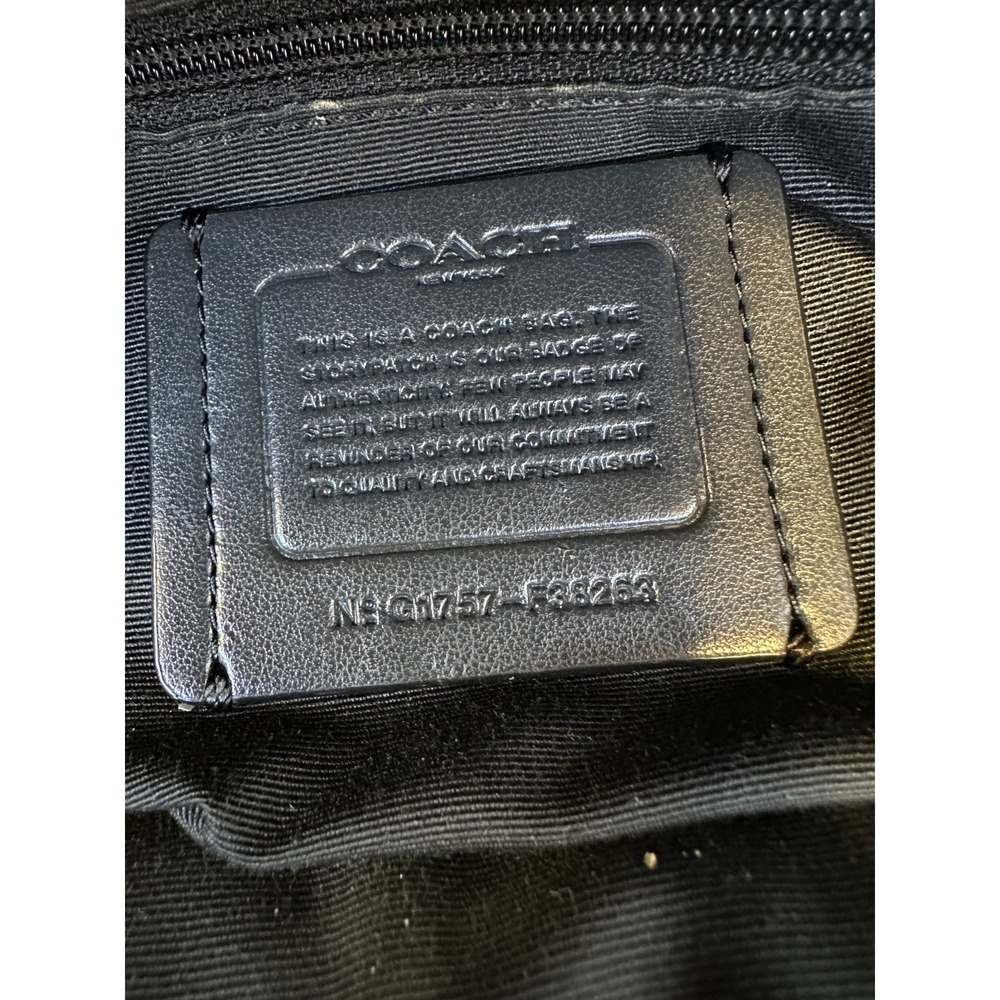 Coach Mini Charlie Backpack Black Pebbled Leather Bag Gold Hardware F38263 - Picture 9 of 16
